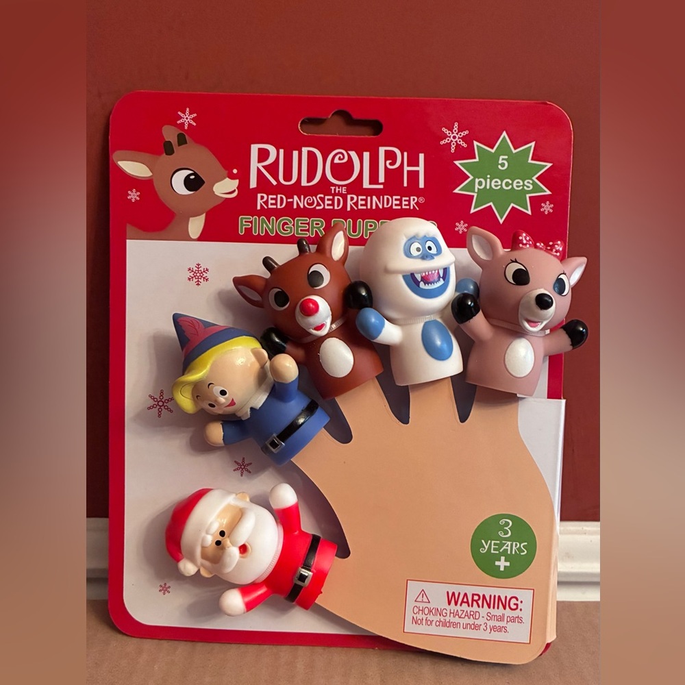 Rudolph 5 Piece Finger Puppets Set